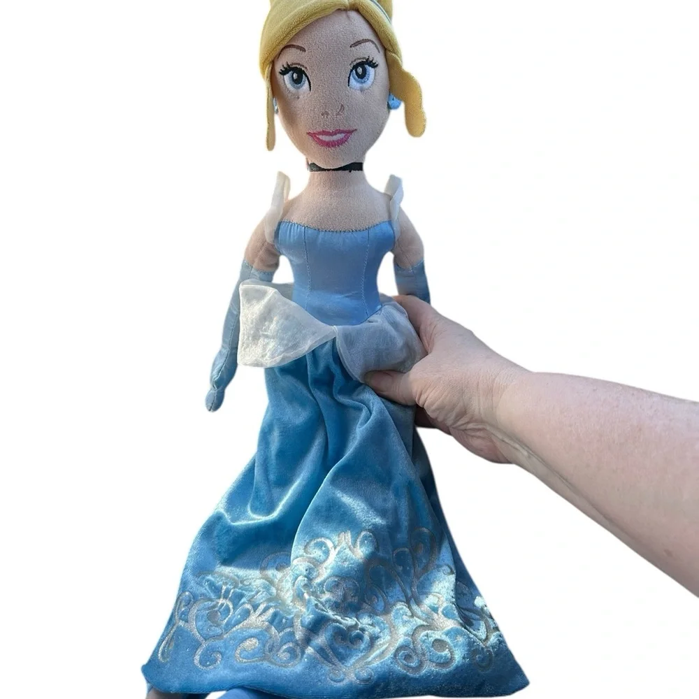 Disney Store Cinderella Plush Soft Doll 20” Princess Blue Dress - Picture 2 of 6